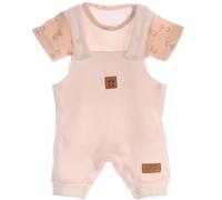La Bortini Body & Hose Body & Hose Baby Set Latzhose und Body Kurzarmbody Trägerhose Anzug für Babys und Kinder 50 56 62 68 74 80 88 92 98 (creme, 62-68)