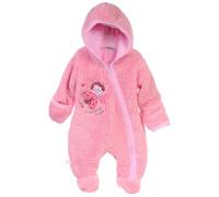 La Bortini Overall Baby Wagenanzug Frühling Übergangsanzug Anzug Fleece 50 56 62 68 74 UNI (rosa, 50)