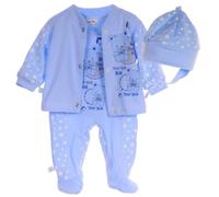 La Bortini Strampler, Jäckchen & Mütze Set Baby Anzug 3tlg 44 50 56 62 68 74 (62-68)