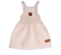 La Bortini Trägerkleid Baby Kleid und Body Latzkleid Trägerrock Kurzarmbody mit Rüschen, Spitzen, 50 56 62 68 74 80 86 92 98 (DE/NL/SE/PL, Numerisch, 50, 56, creme)