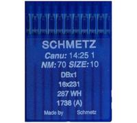 La Canilla ® 10 Nadeln für Industrie-Nähmaschinen Schmetz DBx1 1738(A) 16 x 231 Stärke 70/10 Rundkolben