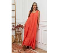 La Compagnie Du Lin Leinen-Kleid in Orange - Größe S | Damen Kleider