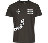 LA FAMILIA VIDA LOCA Original MC13 Patch Neue Generation, La Familia Patch, Farbe schwarz, Größe S-5XL 100% Baumwolle (DE/NL/SE/PL, Alphanumerisch, 5XL, Regular, Regular, schwarz)