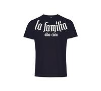LA FAMILIA VIDA LOCA T-Shirt, Herren Kurzarm-Shirt mit Grafik-Design, Erhältlich in Schwarz, Weiß, Grau, Rot Größe M-5XL (DE/NL/SE/PL, Alphanumerisch, 4XL, Regular, Regular, schwarz)
