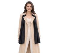 LA FERANI Damen Seidenschal 100% Seide Halstuch Schal Uni Farbe Weiß Schwarz 180x90cm Uni Farbe für Anzug formelle Anlässe Stola Business Style Geschenk für Sie