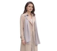 LA FERANI Damen Seidenschal 100% Seide Halstuch Schal Uni Farbe Weiß Schwarz 180x90cm Uni Farbe für Anzug formelle Anlässe Stola Business Style Geschenk für Sie