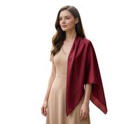 LA FERANI Seidentuch dunkel rot Uni Farbe Halstuch Chiffon Tuch Umschlagtuch leicht 90x90cm Bandana Geschenk für formelle Anlässe elegant stilvoll (Wein Rot)