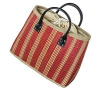LA FIORE 24 Einkaufstasche Shopper Henkeltasche Korb Handtasche Allzwecktasche Rot