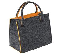 LA FIORE 24 Hochw. Filztasche Einkaufstasche Filz Shopper Festival Damen Handtasche grau-orange