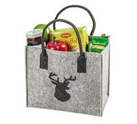 LA FIORE 24 Hochw. Filztasche Einkaufstasche Shopper Festival Hirsch Klein - 30 x 16 x 26 cm