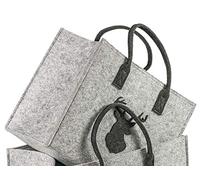 LA FIORE 24 Hochw. Filztasche Einkaufstasche Shopper Festival Hirsch Mittelgroß 36 x 20 x 30 cm