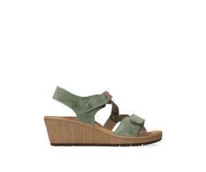 La Jolla olive - Elegante Sandale mit herausnehmbaren Fussbett Oliv - Gr. - 38
