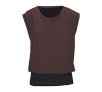 LASCANA ACTIVE 2-in-1-Shirt Damen braun-schwarz Gr.S (36/38)