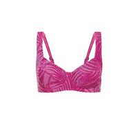 LA LASCANA ACTIVE Damen Bügel-Bikini-Top trendy Palmenprint, Rückenverschluss, Träger verstellbar, trageangenehm und elastisch, ideal für sportliche Aktivitäten