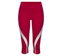 Caprihose LASCANA ACTIVE, Damen, Gr. M (40/42), N-Gr, rot, Obermaterial: 85% Polyester, 15% Elasthan, unifarben mit Farbeinsatz, sportlich, figurbetont wadenlang, Hosen, mit seitlichem Kontrasteinsatz