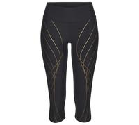 Caprileggings LASCANA ACTIVE, Damen, Gr. M (40/42), N-Gr, schwarz, Obermaterial: 85% Polyester, 15% Elasthan, bedruckt, figurbetont ca. Mitte Wade, Hosen, mit schimmerndem Druck, Sportleggings (564508