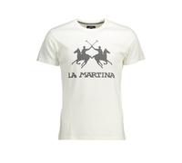 La Martina Bianco Baumwolle Herren T-Shirt L