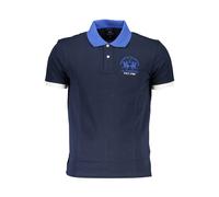 La Martina Blaues Baumwoll-Herren-Polohemd M