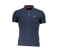 La Martina Blaues Baumwoll-Herrenpoloshirt 2XL