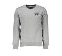 La Martina Chic Gray Herren Sweatshirt mit Rundhalsausschnitt aus Baumwolle, Grau, Mittel