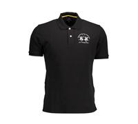 La Martina Herren Man Polo S/s Piquet STR Poloshirt, Schwarz (Black 09999), Large