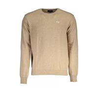 La Martina Eleganter beigefarbener Pullover aus Wollmischung für Herren und Herren, Größe L, Beige, L