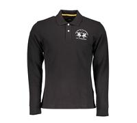 LA MARTINA Elegantes Sportpolo von in Schwarz mit Sticklogo - Größe: L