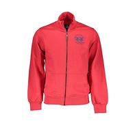 La Martina Eleganter Baumwoll-Pullover mit Reißverschluss in Rosa für Herren, Rot/Ausflug, einfarbig (Getaway Solids), L