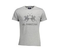 La Martina Grigio Baumwoll-Herren-T-Shirt L