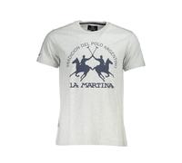 La Martina Grigio Baumwoll-Herren-T-Shirt XL