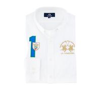 LA MARTINA Hemd Herren Slim Fit Langarm Baummwolle weiß, XL
