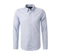 LA MARTINA Hemd Herren Slim Fit Langarm Baumwoll-Stretch blau, L