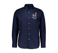 LA MARTINA Hemd Herren Slim Fit Langarm Baumwolle blau, L