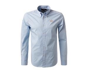 LA MARTINA Hemd Herren Slim Fit Langarm Baumwolle blau, M
