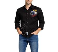 La Martina Herren Hemd Regular Fit Weiß (DE/NL/SE/PL, Alphanumerisch, L, Regular, Regular, Braun)