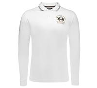 La Martina Herren Langarm-Poloshirt Weiss M