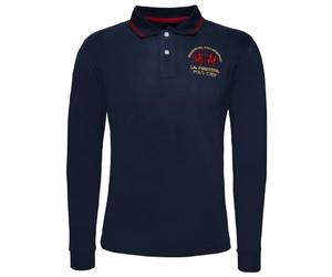 La Martina Herren Langarm-Poloshirt XMP307