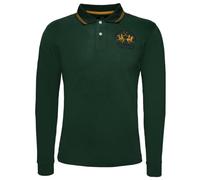 La Martina Herren Langarm-Poloshirt XMP307 Dunkelgruen L