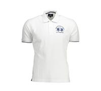La Martina Poloshirt Miguel Ccmp01pk001-1 Herren Regular Fit Kurzarm Baumwoll-Piqué Weiß XL