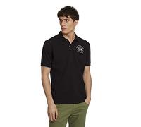 La Martina Herren Man Polo S/s Piquet STR Poloshirt, Schwarz (Black 09999), Large