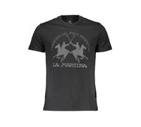 LA MARTINA Kurzarmshirt Nero Logo - Größe: M