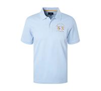 LA MARTINA Polo-Shirt Herren Regular Fit Kurzarm Baumwoll-Piqué blau, 3XL