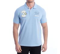 La Martina Poloshirt für Herren, kurzärmelig, normale Passform, YMP315-PK031. Poloshirt für Herren, Poloshirt für Herren, aus Baumwolle, Poloshirt für Herren, T-shirt, Polohemd mit V-Ausschnitt für