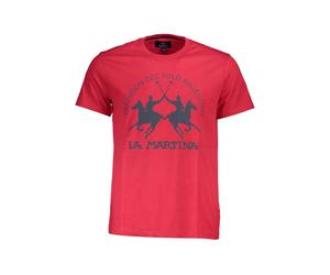 La Martina Rosso Baumwoll-Herren-T-Shirt L