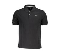 La Martina Schwarzes Baumwoll-Herren Polo-Shirt M