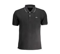 La Martina Schwarzes Baumwoll-Polo-Shirt für Herren S