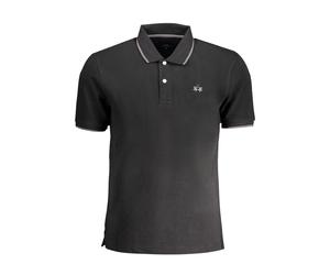 La Martina Schwarzes Baumwoll-Polo-Shirt für Herren S