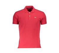 LA MARTINA Slim Fit Kurzarm-Polo Rot mit Kontrastdetails - Größe: S