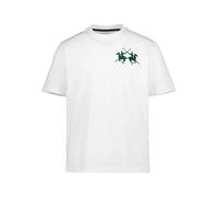LA MARTINA T-Shirt Herren Regular Fit Kurzarm Rundhals Baumwoll-Jersey weiß, M