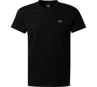 LA MARTINA T-Shirt Herren Regular Fit Kurzarm Rundhals Baumwolle schwarz, M